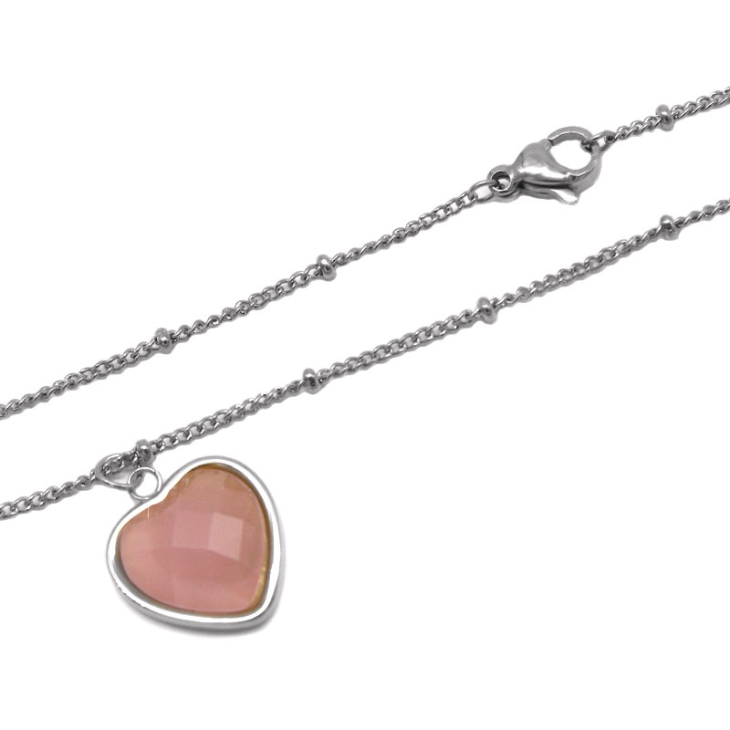 0513-0-Collar-Acero-Inoxidable-Plateado-Corazon-Cristal-Rosa