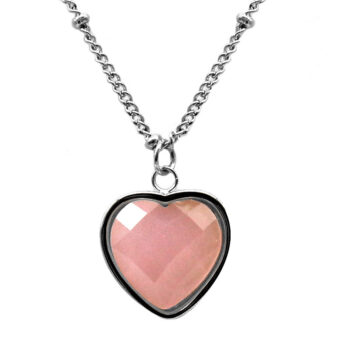 0513-Collar-Acero-Inoxidable-Plateado-Corazon-Cristal-Rosa