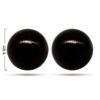 Aretes Tipo Broquel Acero Inoxidable Negro Esfera 6mm