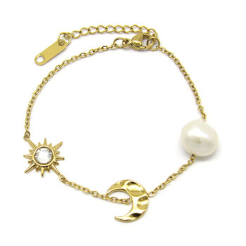 0873-Pulsera-Acero-Inoxidable-Dorado-Luna-Sol-Perla