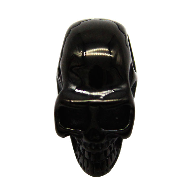 1195-Dije-Acero-Inoxidable-Negro-Craneo-Calavera-Skull-Black