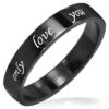 Anillo Negro Diseño Only Love You