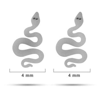 Arete-Tipo-Broquel-Plateado-Pequena-Serpiente-Vibora
