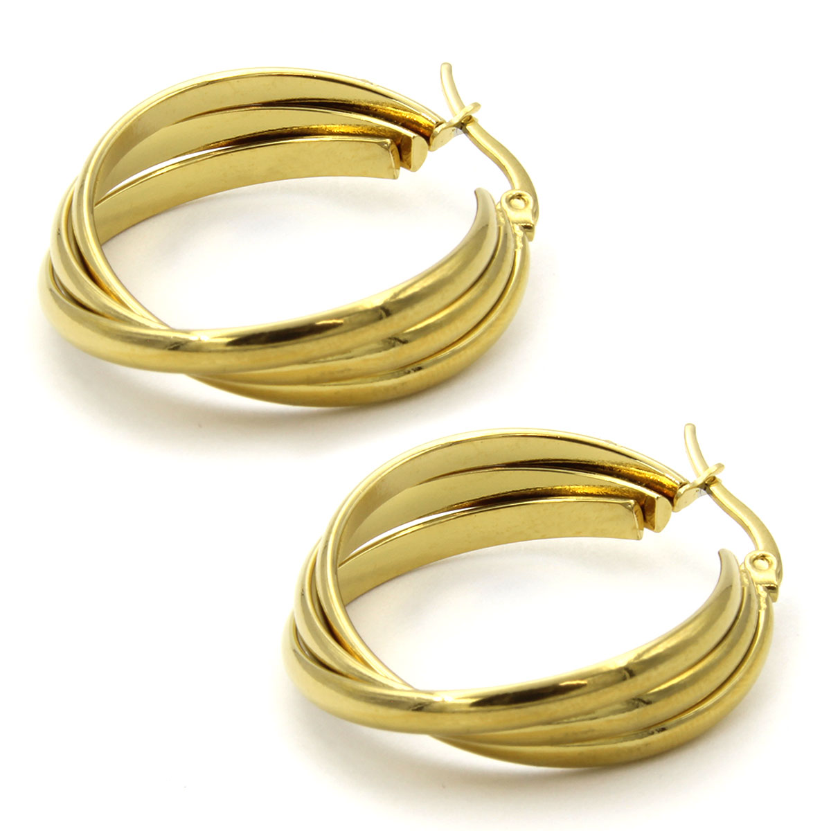 Aretes-Acero-Dorado-Tipo-Arracada-3-Lineas-Cruzadas-30mm-2