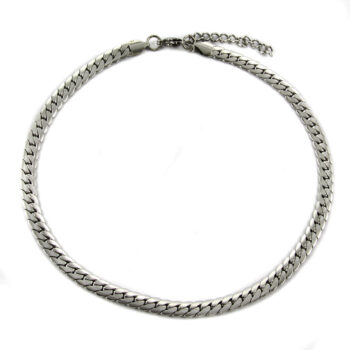 Cadena-Acero-Inoxidable-Plateado-Cubano-Plano-6mm-x-37cm