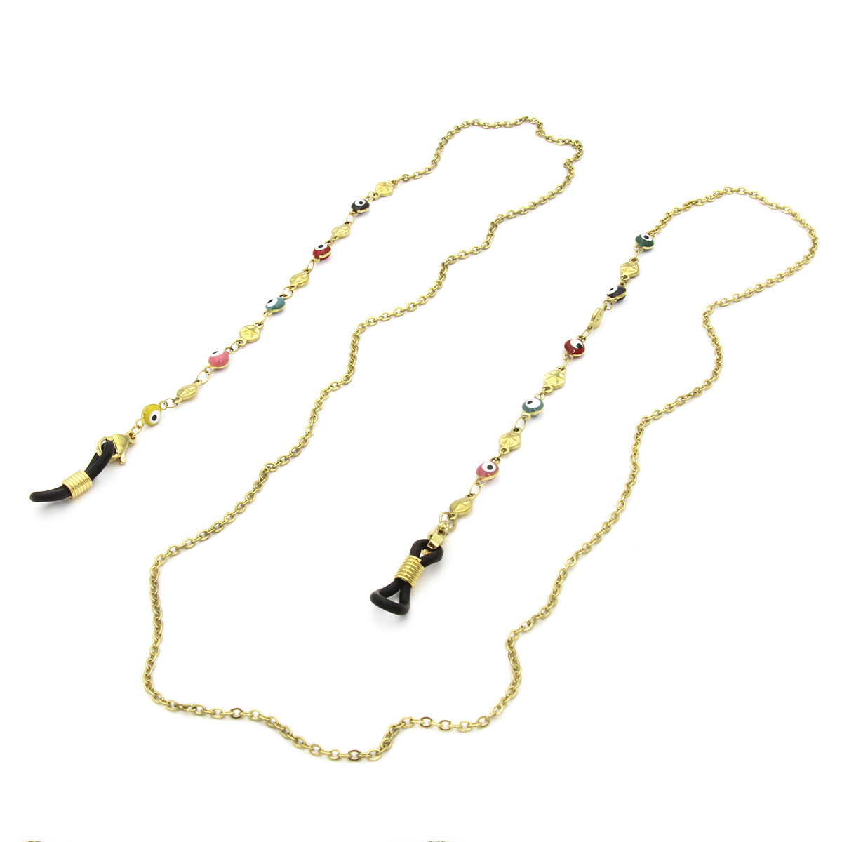 Cadena-Lentes-Dorado-Ojo-Turco-Nazar-Multicolor-Estrella-2