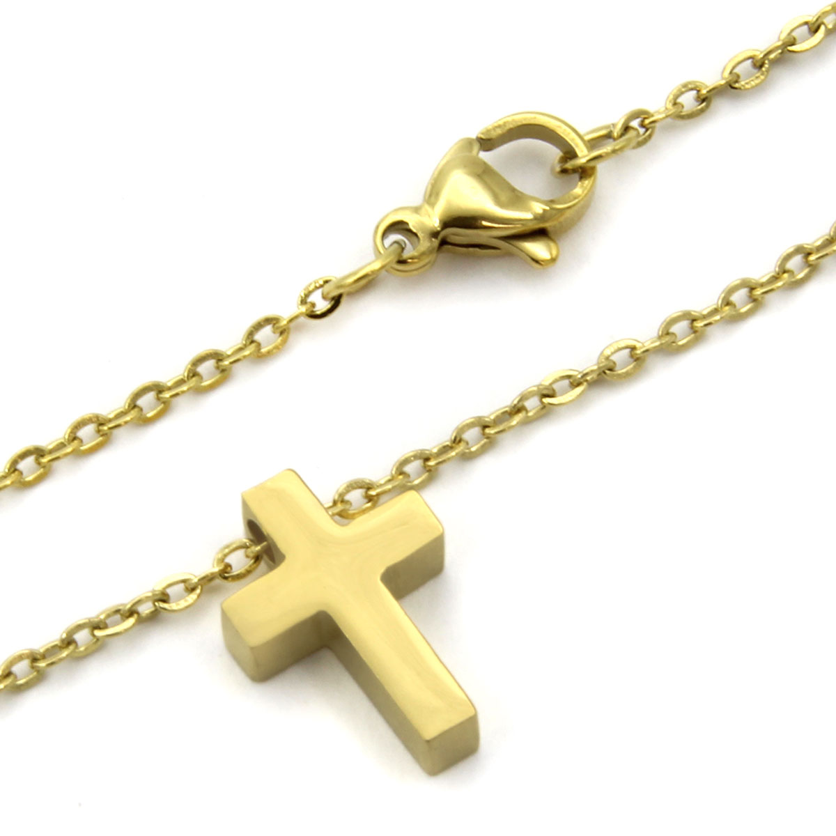 Collar-Acero-Dorado-Mini-Cruz-Latina-Lisa-Protectora-2