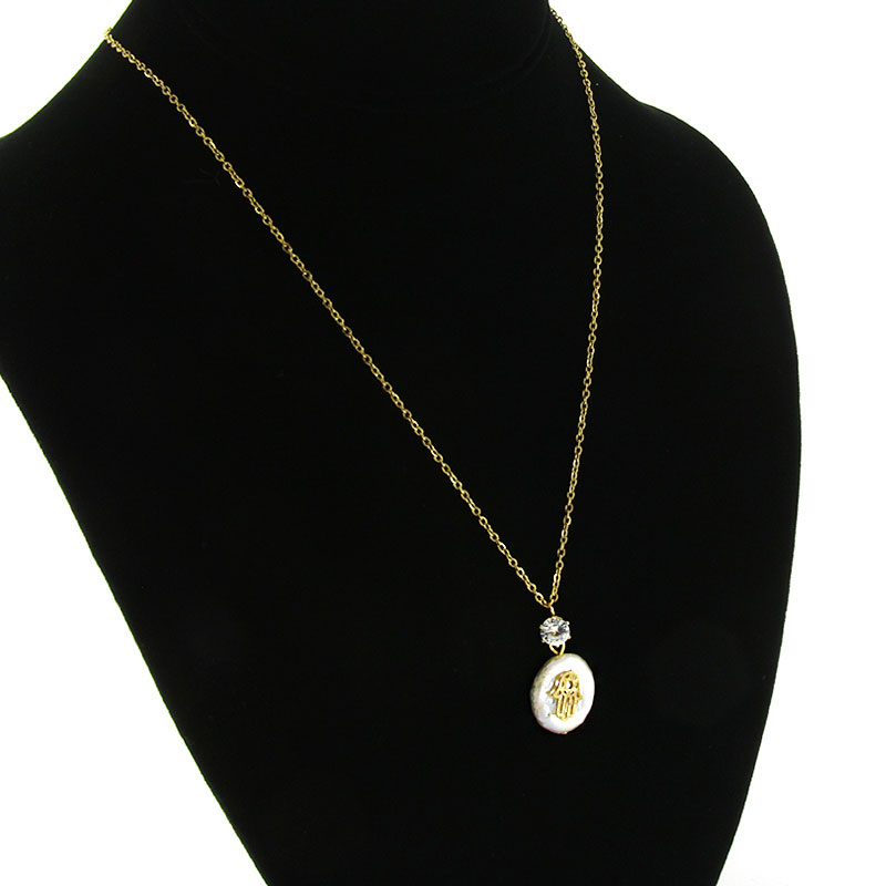 Collar-Acero-Dorado-Perla-Zirconia-Mano-Fatima-Elegante-3