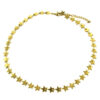 Collar Acero Dorado Estilo Choker Estrellas 4mm x 38cm