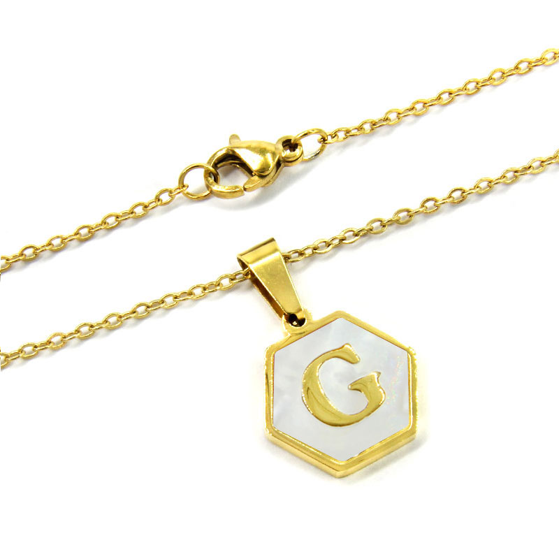 Collar-Acero-Inox-Dorado-Hexagonal-Letra-G-Madre-Perla-2