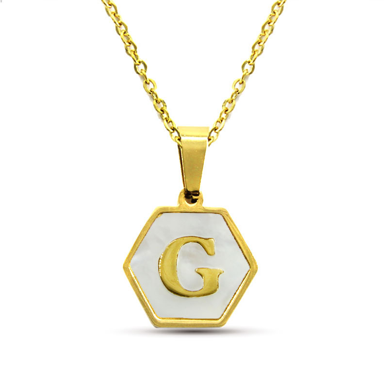 Collar-Acero-Inox-Dorado-Hexagonal-Letra-G-Madre-Perla