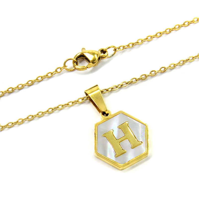 Collar-Acero-Inox-Dorado-Hexagonal-Letra-H-Madre-Perla-2