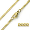 Cadena Delgada para Dije Acero Dorado Mini Cubano Larga