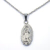 Collar Acero Inoxidable Plateado Virgen de Guadalupe