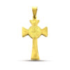 Dije Acero Dorado Cruz Bizantina San Benito 31mm x 20mm