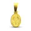 Dije Acero Dorado Medalla Virgen  Milagrosa 11mm x 8mm