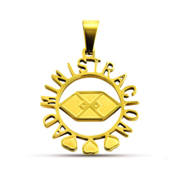 Dije-Acero-Inox-Dorado-Emblema-Memorativa-Administracion