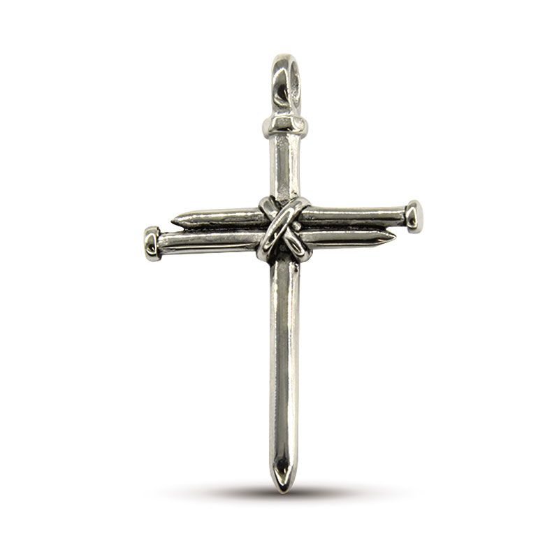 Dije-Acero-Inox-Plateado-Antigua-Cruz-Latina-Clavos