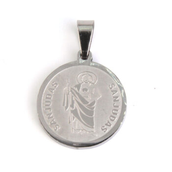 Dije-Acero-Inox-Plateado-Medalla-San-Judas-Tadeo-18Mm