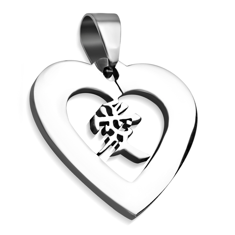 Dije-Acero-Inoxidable-Corazon-Simbolo-Letra-China-Amor-1