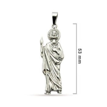 Dije-Acero-Plateado-Religioso-San-Judas-Tadeo-21Mm
