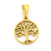 Dije Acero Dorado Árbol de la Vida fuente de vida