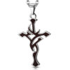 Dije Acero Plateado Diseño Cruz Estelar Zodiaco