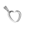 Dije de Acero Inox Diseño Corazon con Zirconia Prensada