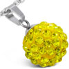 Dije de Acero y Zirconias Amarillas Shamballa Diseño Esfera