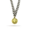 Collar Acero Inoxidable Eslabon Plateado San Benito