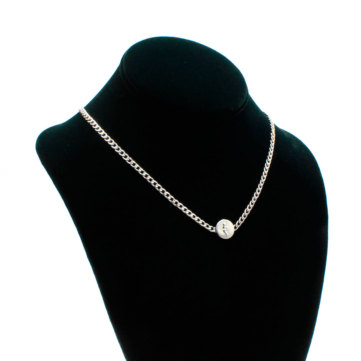 Collar Acero Inoxidable Plateado Tipo Choker Serpiente-3