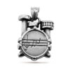 Dije Acero Inox Plateado Bateria Musical Instrumento
