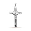 Dije Acero Inox Plateado Cruz Crucifijo San Benito 50 mm