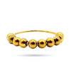 Anillo Acero Dorado Cuentas Movibles Anti Estrés Ansiedad