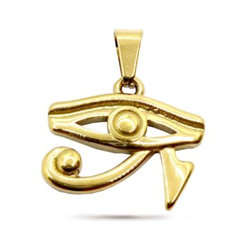 Dije Acero Dorado Ojo De Horus Símbolo Egipcio Protección