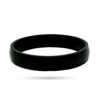 Anillo Acero Negro Mujer Diseño Argolla Lisa 3 mm Clásica