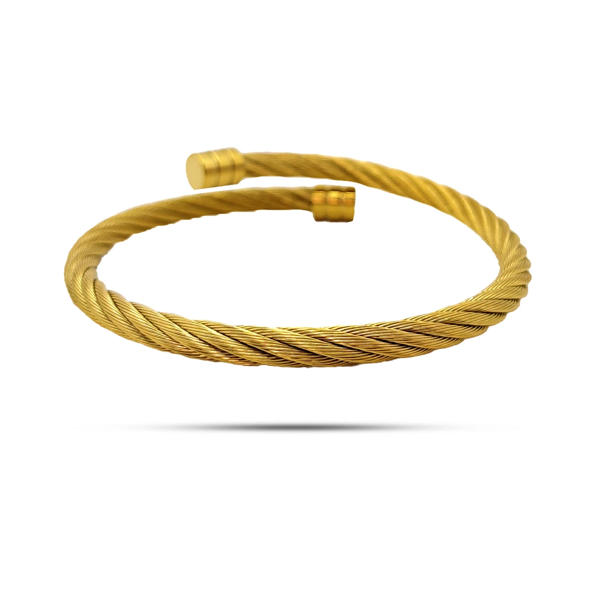 Pulsera Acero Inox Cuerda Torcida Cable Twist Ajustable (1)