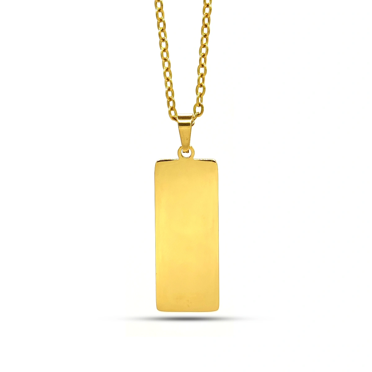 Collar Acero Placa Lisa Rectangular Para Grabado 30 mm (7)