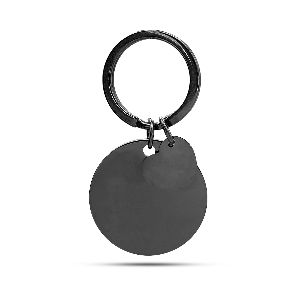 Llavero Acero Circulo 30 mm y Corazon Para Grabado (5)