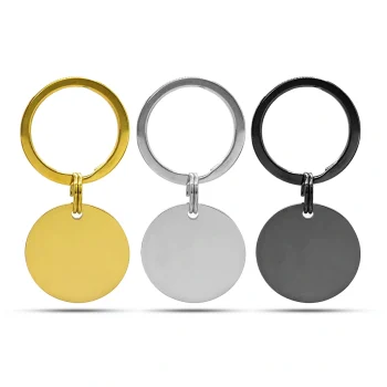 Llavero Acero Circulo Liso 25 mm Para Grabado
