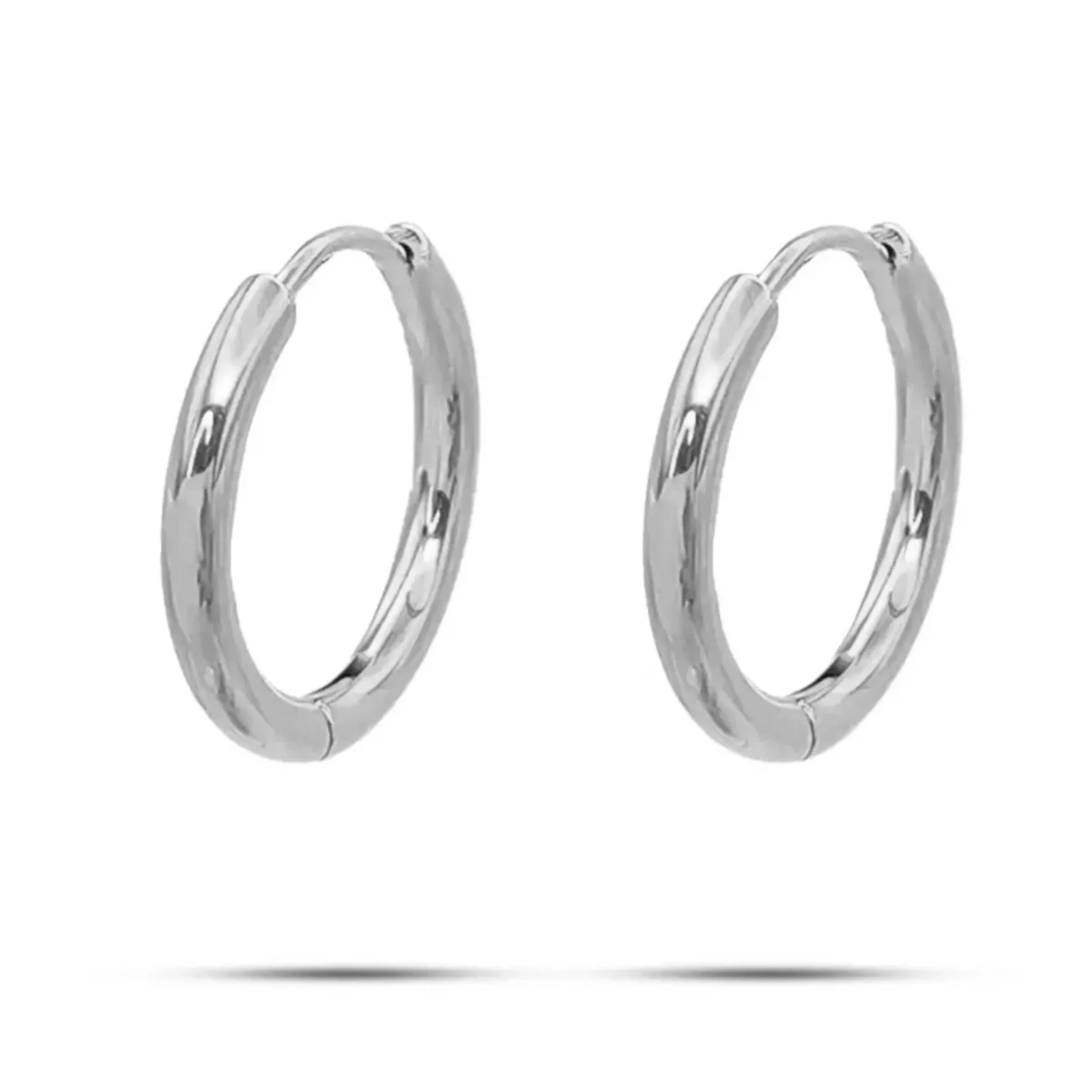 Aretes Acero Tipo Pendiente Huggies Aro Clásica 18 mm