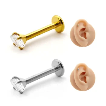 Piercing de Oreja Acero Zirconia Clara Corte Marquesa