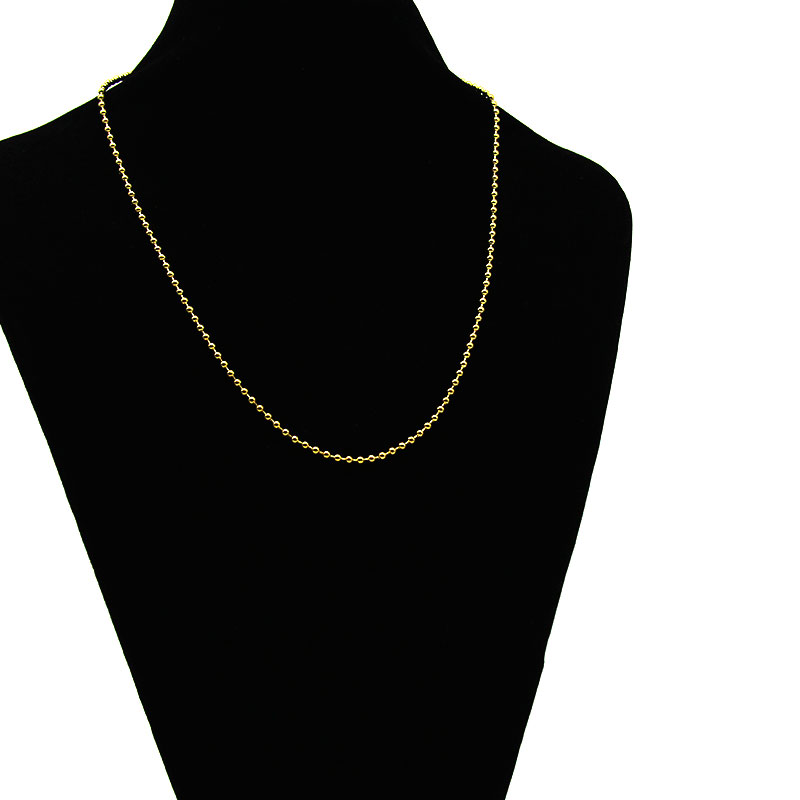 0191 0 Cadena Acero Inoxidable Dorado Tipo Militar 2.4Mm