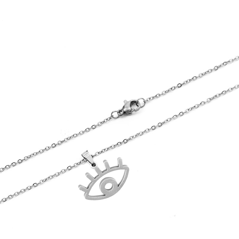 0262 0 Set de Joyeria Acero Inox Plateado Contorno Ojos Pestanas