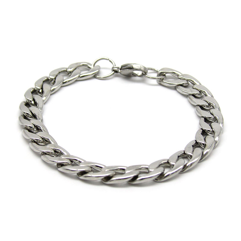 0869 0 Pulsera Esclava Acero Inoxidable Hombre Eslabon Cubano