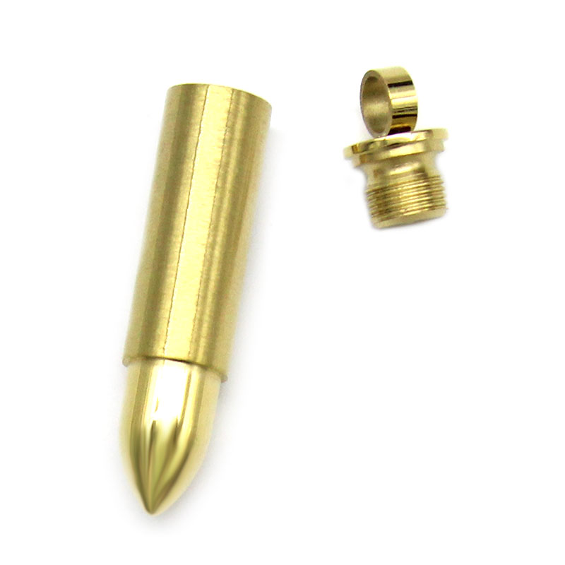 1192 0 Dije Tipo Urna Cenizas Acero Inoxidable Plateado Bala