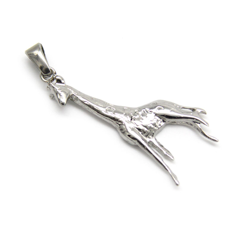 1202 0 Dije Acero Inoxidable Plateado Jirafa Simbolo de Esfuerzo