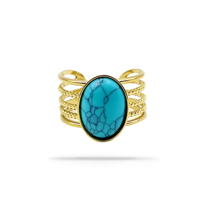 Anillo-Acero-Dorado-Ajustable-Lineas-Ancho-Turquesa-Oval-4.webp