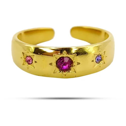Anillo-Acero-Dorado-Estrellas-Cristales-Rosas-Ajustable-4.webp