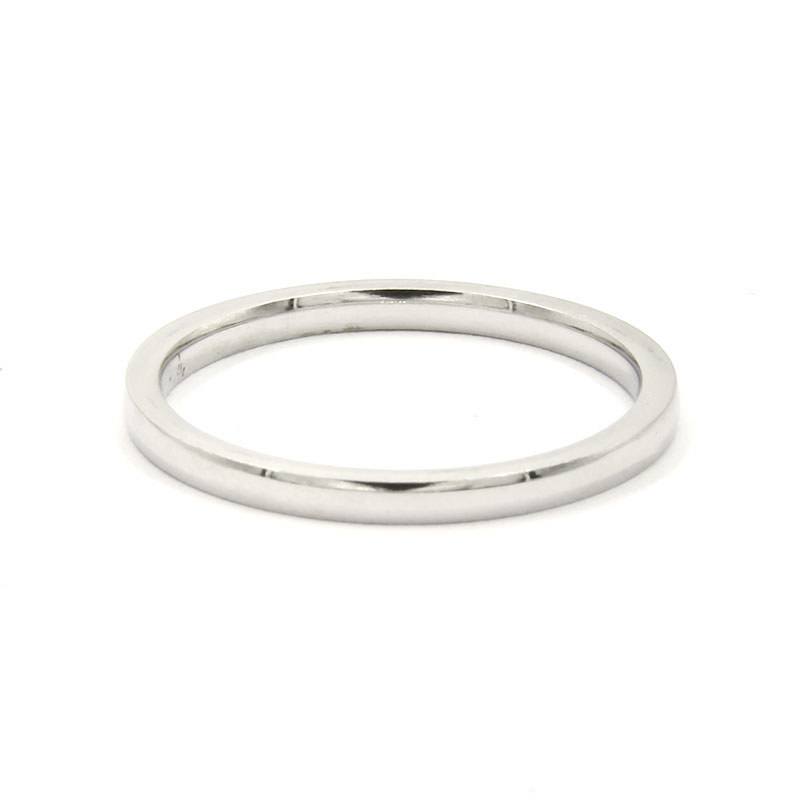 Anillo Acero Inox Argolla Plateada Delgada Lisa Classic